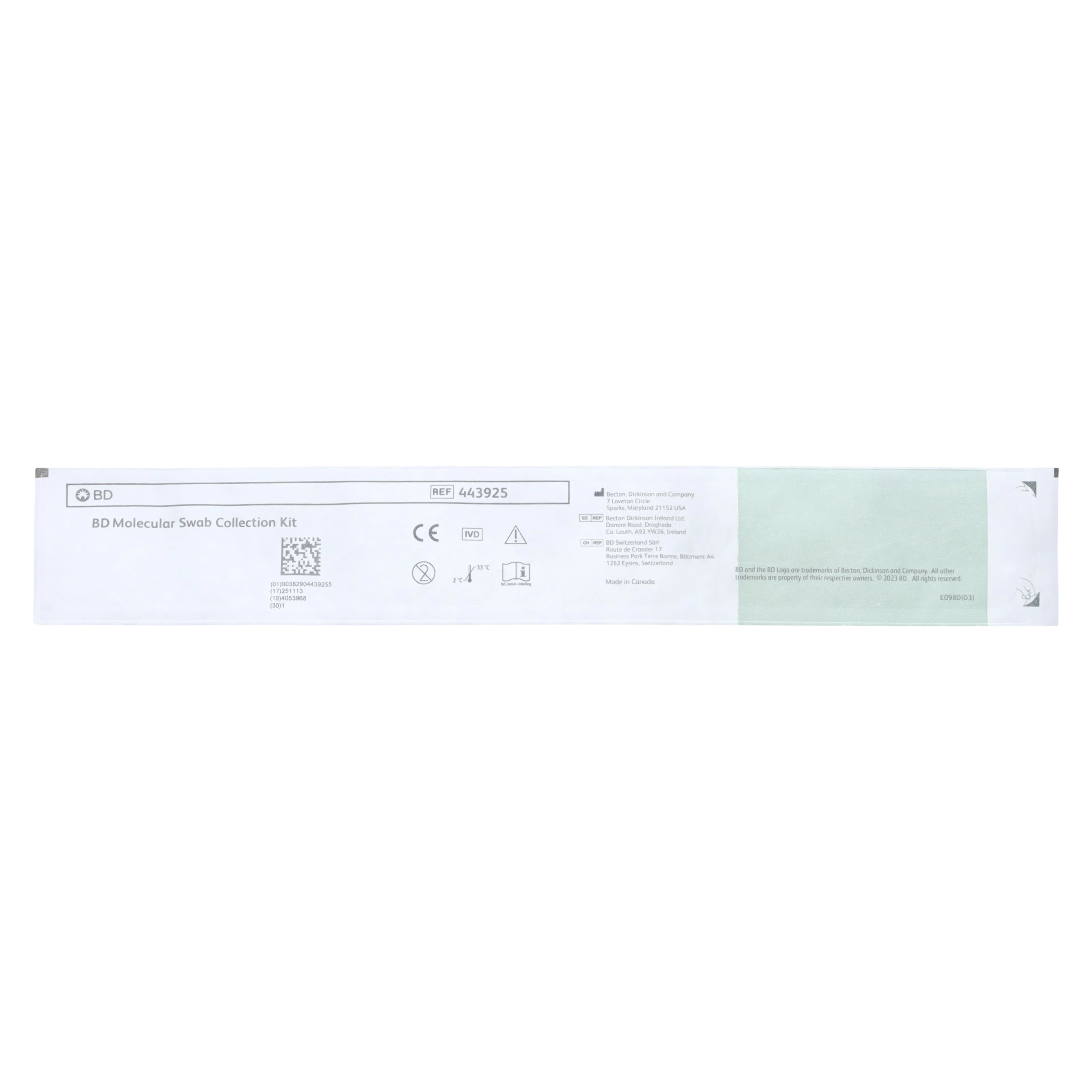 BD Molecular Swab Specimen Collection Kit, 100/Package