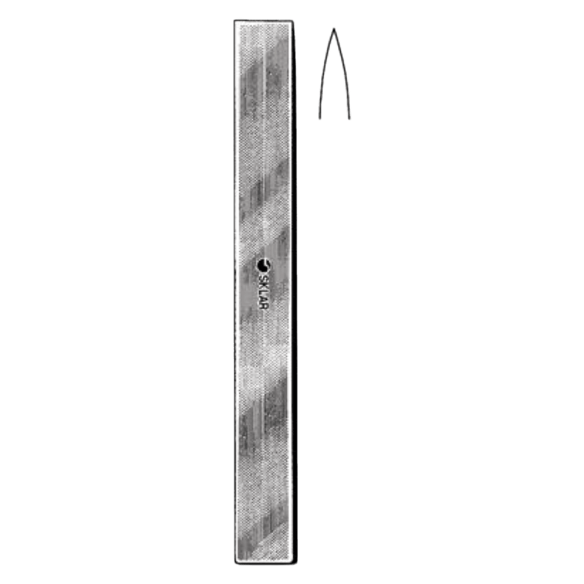 Sklar Instruments Lambotte Surgical Osteotome, Curved, 9.75" (24.8 cm), Stainless Steel, Reusable