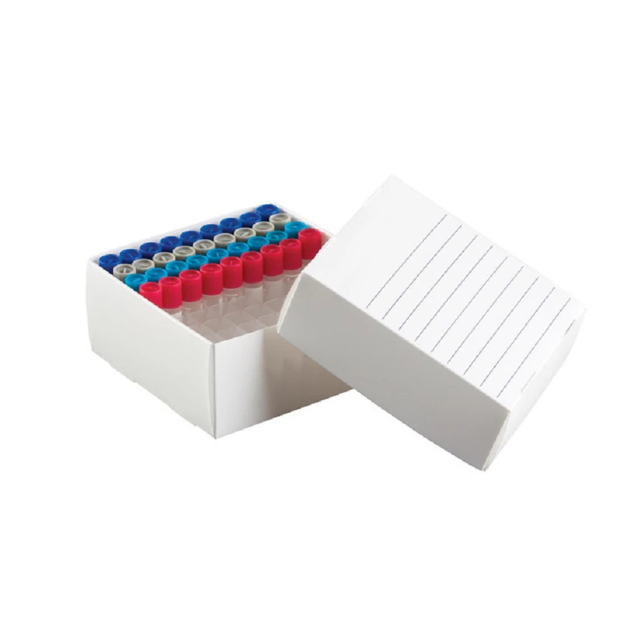 Heathrow Scientific Freezer Box, Polypropylene, White, 81-Place, for 1.52mL Cryogenic Vials, 10/Pk