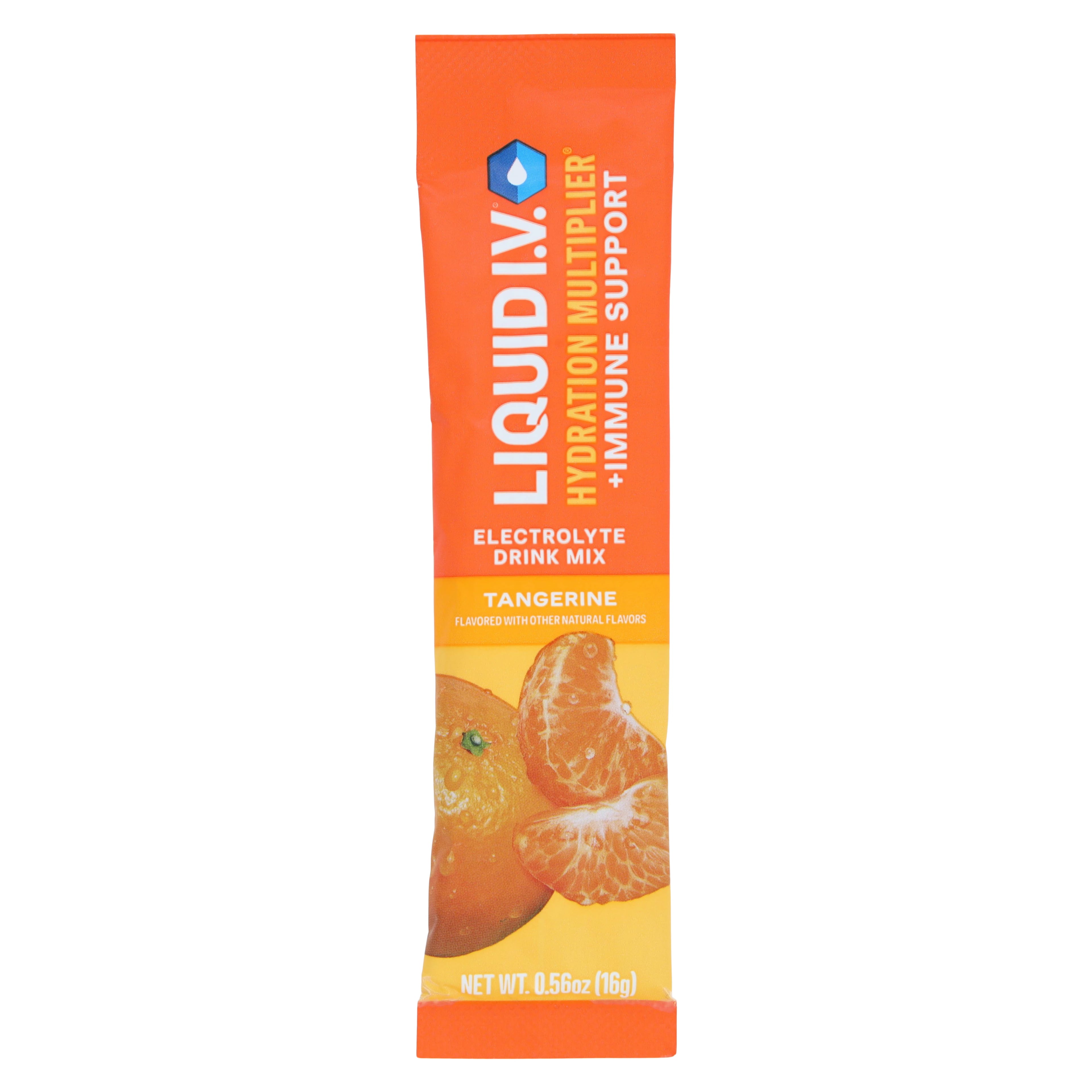 Liquid IV Immune Support Electrolyte Powder, Tangerine, 100 Packets/Case