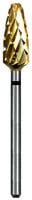 Dedeco Euro Carbide Goldies® Supercoarse Crosscut Bur, HP, Titanium Nitride Coated, 6.0 mm Diameter, G251XG/060, 8334