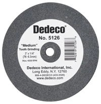 Dedeco Traditional Lathe Wheel, Black Medium, 3" x 1/4", Single Wheel, 5126