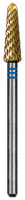 Dedeco Euro Goldies Carbide Bur, Fine Straight Blade Cross Cut (FST), Titanium Nitride Coated, 4.0 mm Diameter, HP, G079FST/040