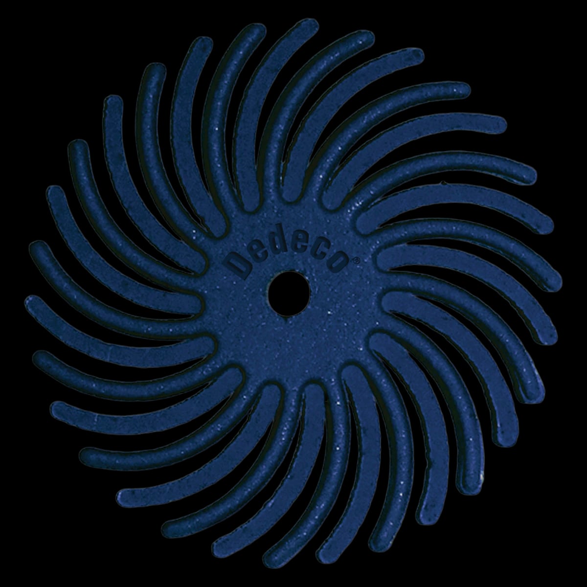 Dedeco Sunburst 7/8" 400 Grit Finishing Disc, Blue, Box of 12