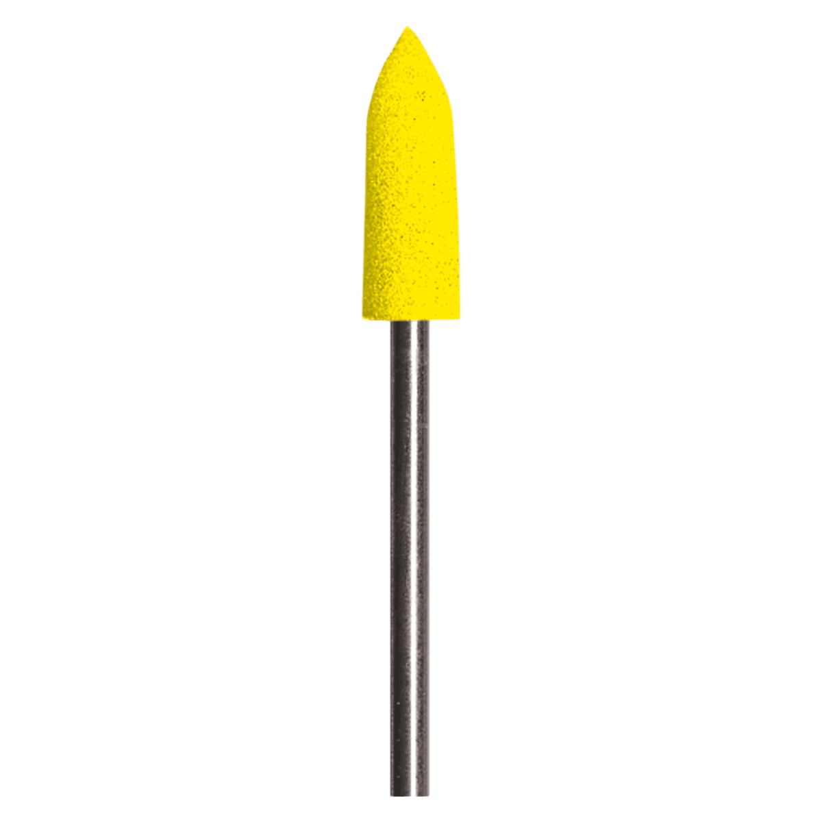 Dedeco Sunburst Aluminum Oxide Finishing & Polishing Points, 3/32" Shank, Coarse 80 Grit, Shape 15, Yellow, 12/Pk