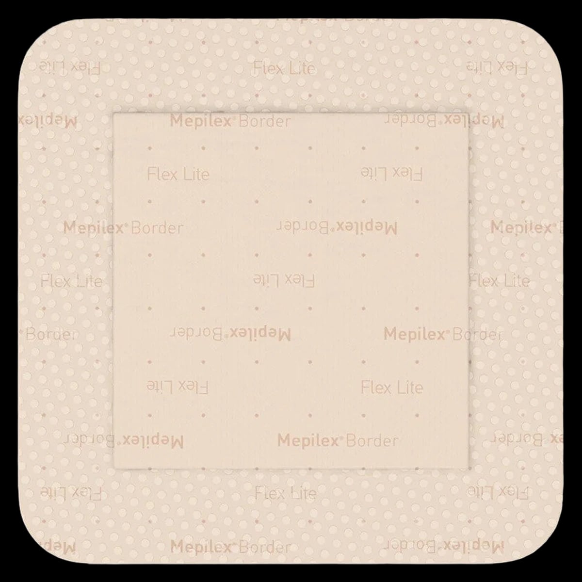 Mepilex Border Flex Lite Foam Wound Dressing, 4x4" Square, Tan