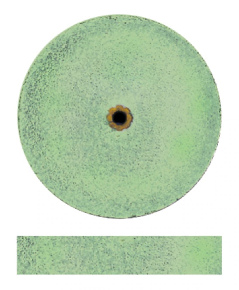 Dedeco Koolies Green No Heat Grinding Wheels, Shape 1, Fine Silicon Carbide, 1" x 3/16", 50/Box