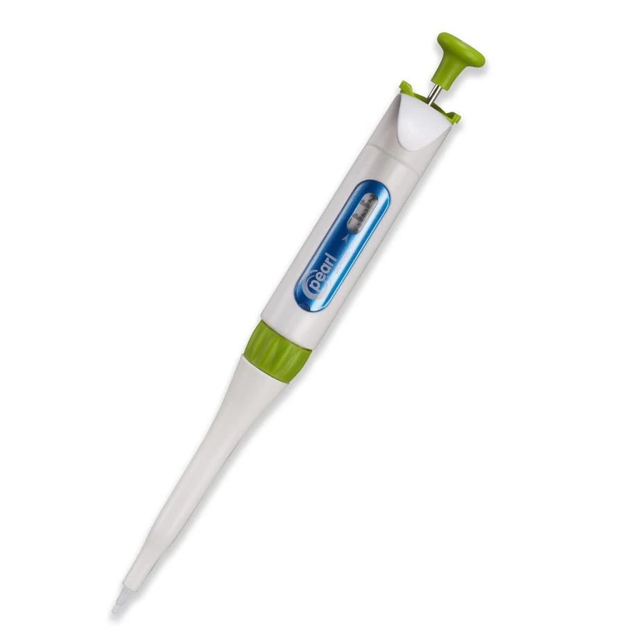 Pearl Adjustable Micropipette, 0.1-2 µL, Green, Each