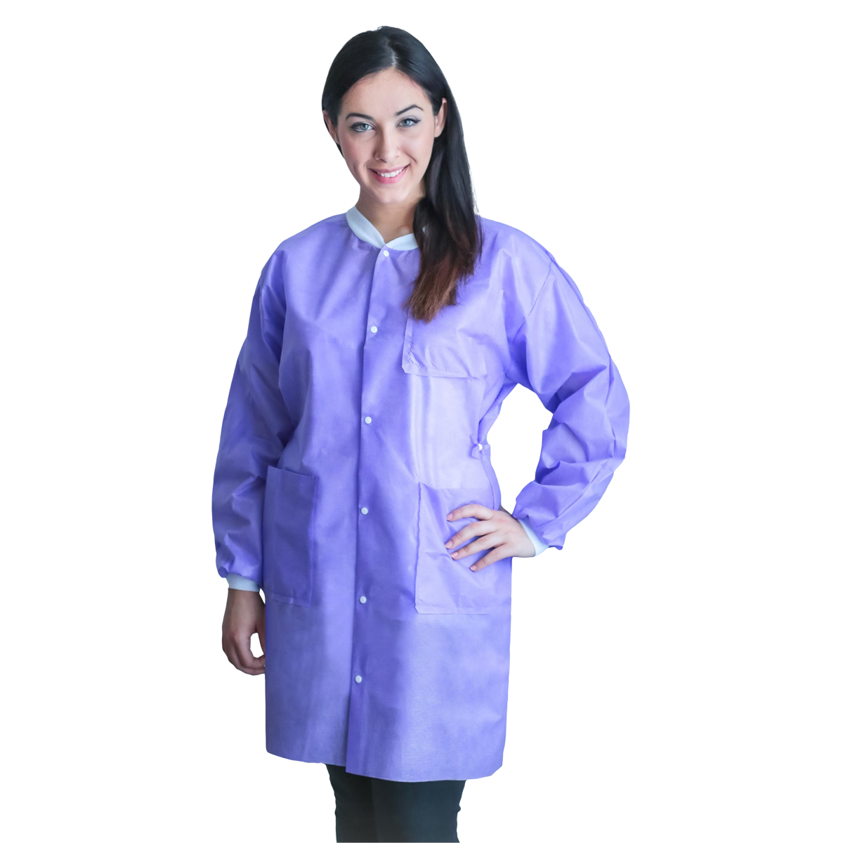 FitMe Disposable Lab Coat, X-Large, Purple, 10/Bag, UGC-6604-XL