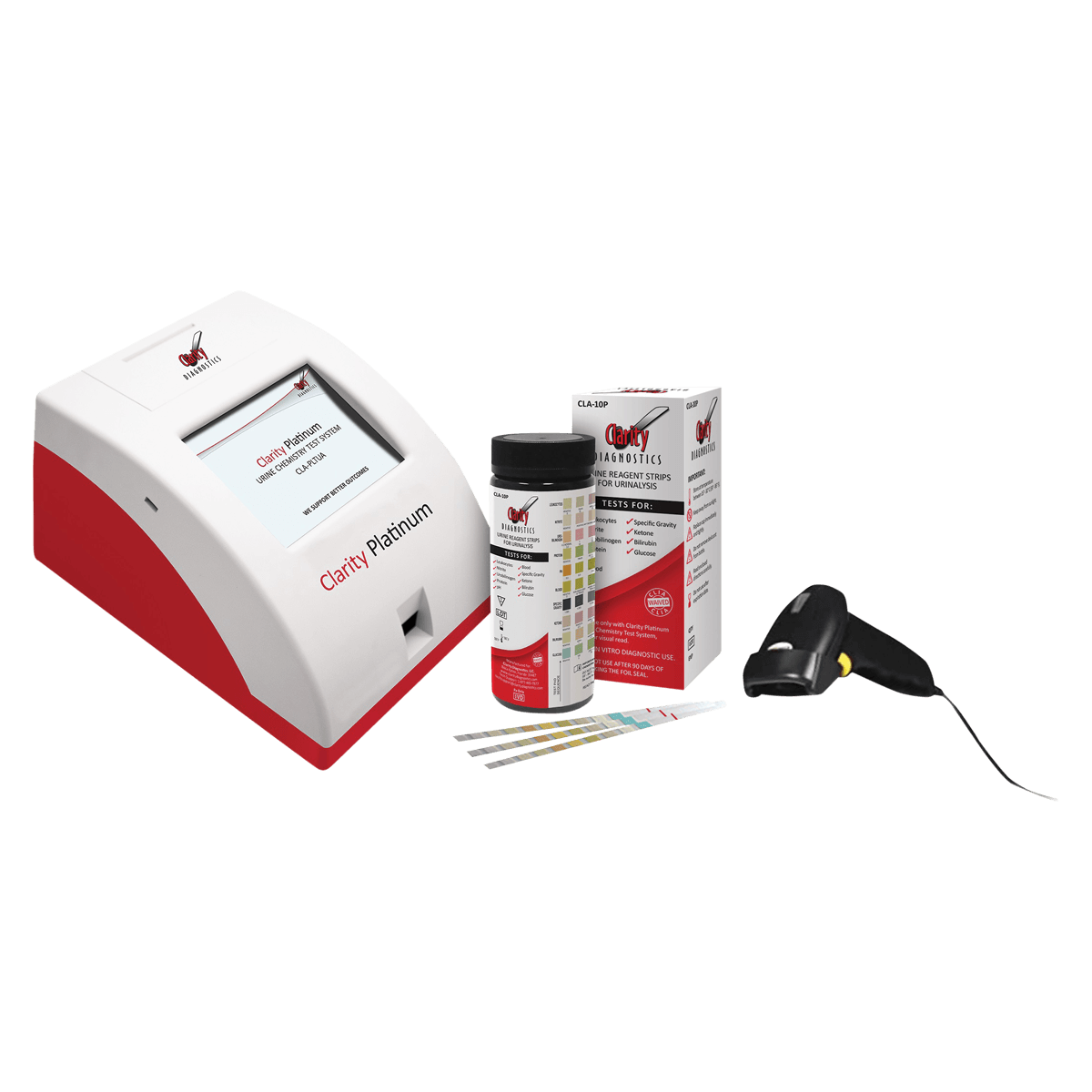 Clarity Platinum 10SG Promo Urine Chemistry Test System, CLIA Waived, 60 Test Strips/Hour, Color LCD Touch Screen, 2000 Tests