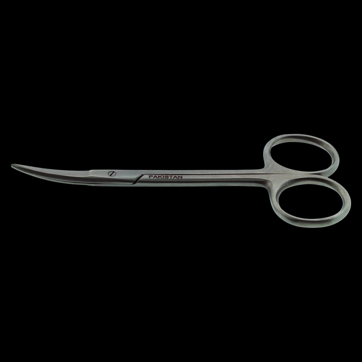 Iris Operating Scissor, Curved, 4-1/2", Stainless Steel, Sterile, Disposable, 10/Box