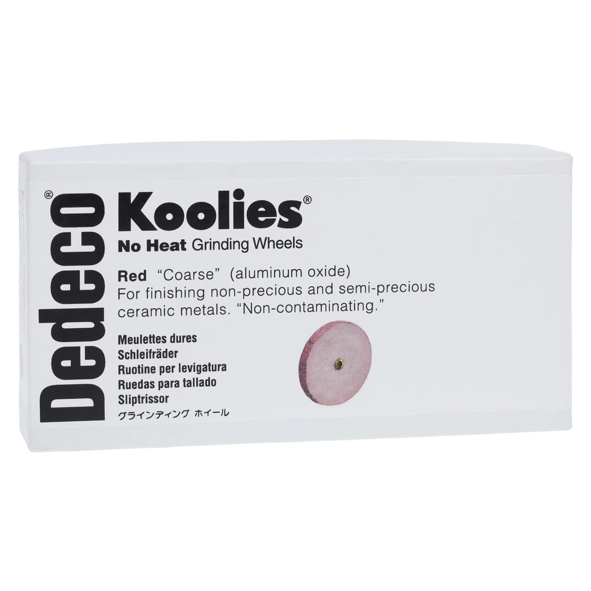 Dedeco Koolies Red #5 Coarse Grinding Wheel, 7/8" x 1/8", 50/Box