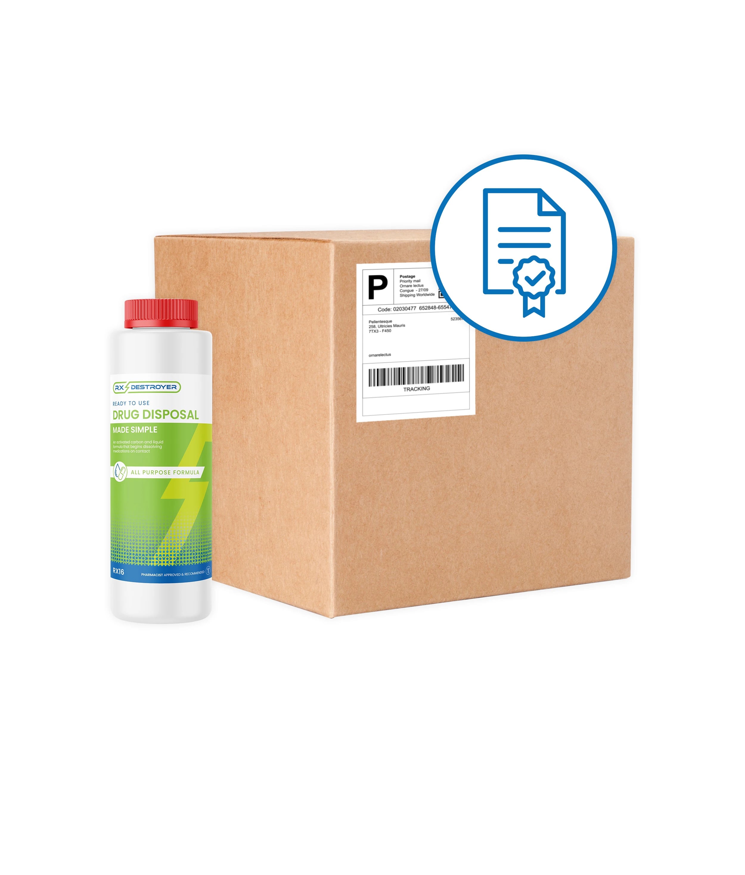 Rx Destroyer Mail Back Program, Medication Disposal, 16 oz, 12/Case