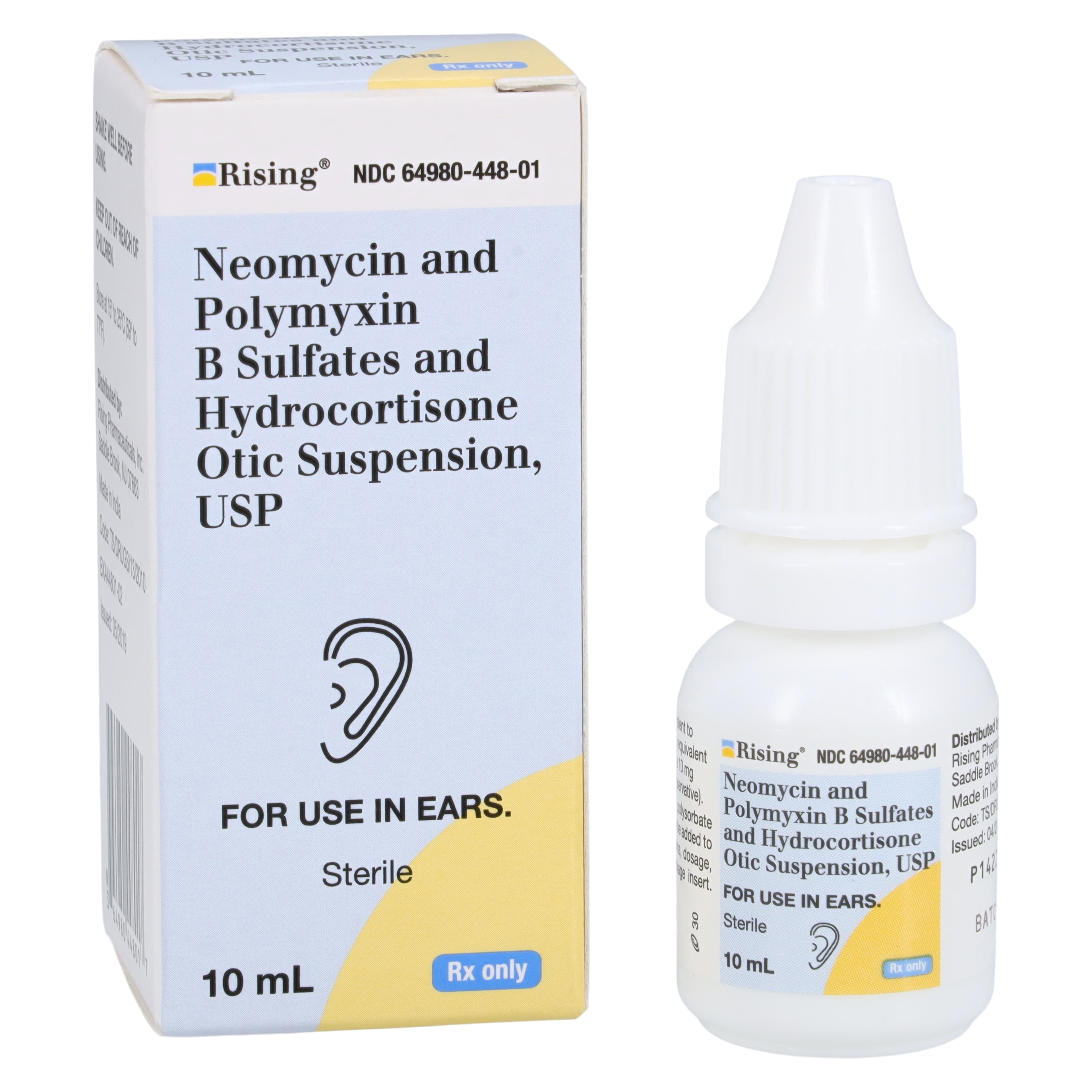 Neomycin/Polymyxin B/Hydrocortisone Otic Suspension, 10mL Bottle