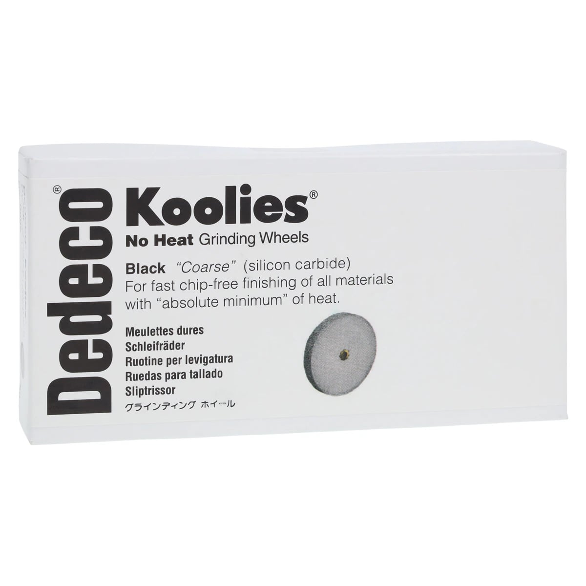 Dedeco Koolies Black #5 Coarse Grinding Wheels, 7/8" x 1/8", Silicon Carbide, 50/Box