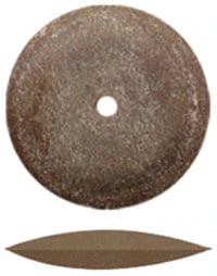 Dedeco Brown Classic Knife-Edge Rubber Wheels, 5/8" (15.8mm), 100/Box, 4982