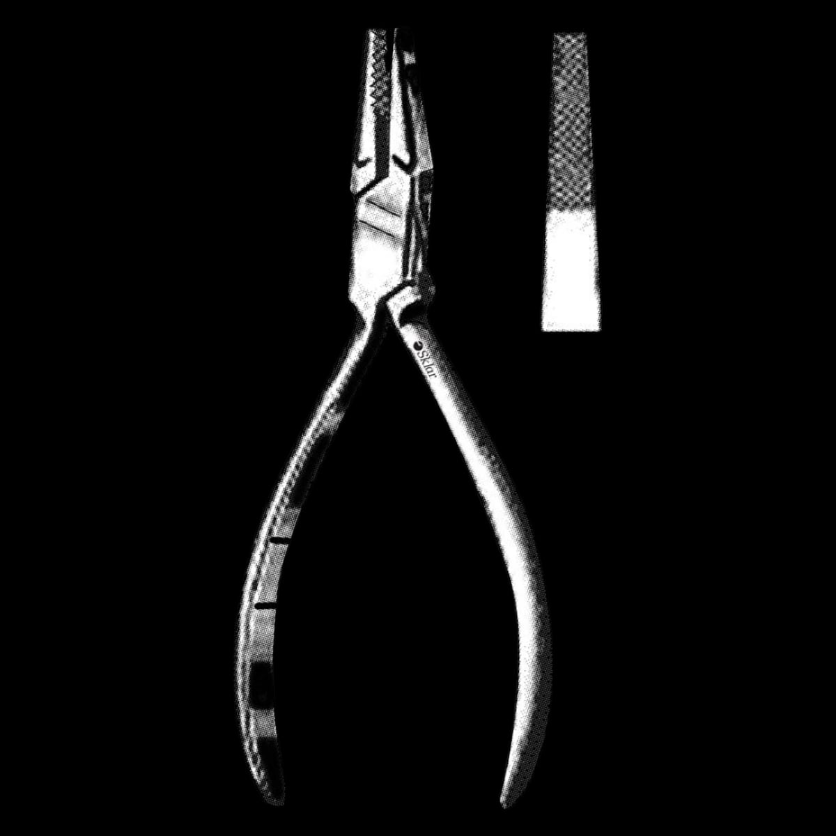 Sklar Instruments Flat Nose Plier, Stainless Steel, 6-3/4" Straight, Reusable, Each