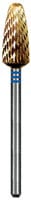 Dedeco Euro Goldies Carbide Bur, Fine Straight Blade Cross Cut (FST), G251FST/060, 6.0 mm, HP (3/32" Shank), Blue Ring, Single Bur
