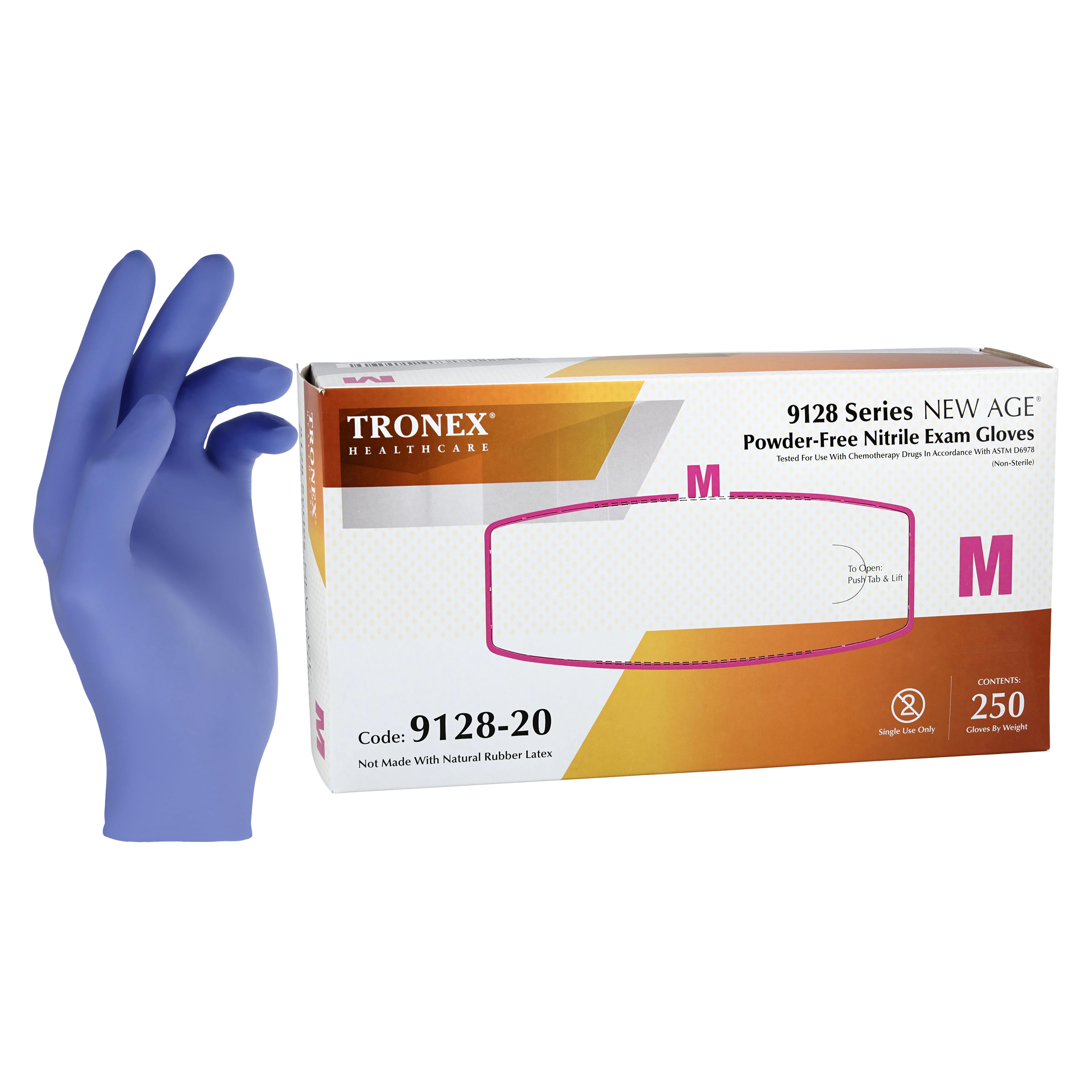 New Age Nitrile Exam Gloves, Medium, Violet Blue, Non-Sterile, 2500/Case