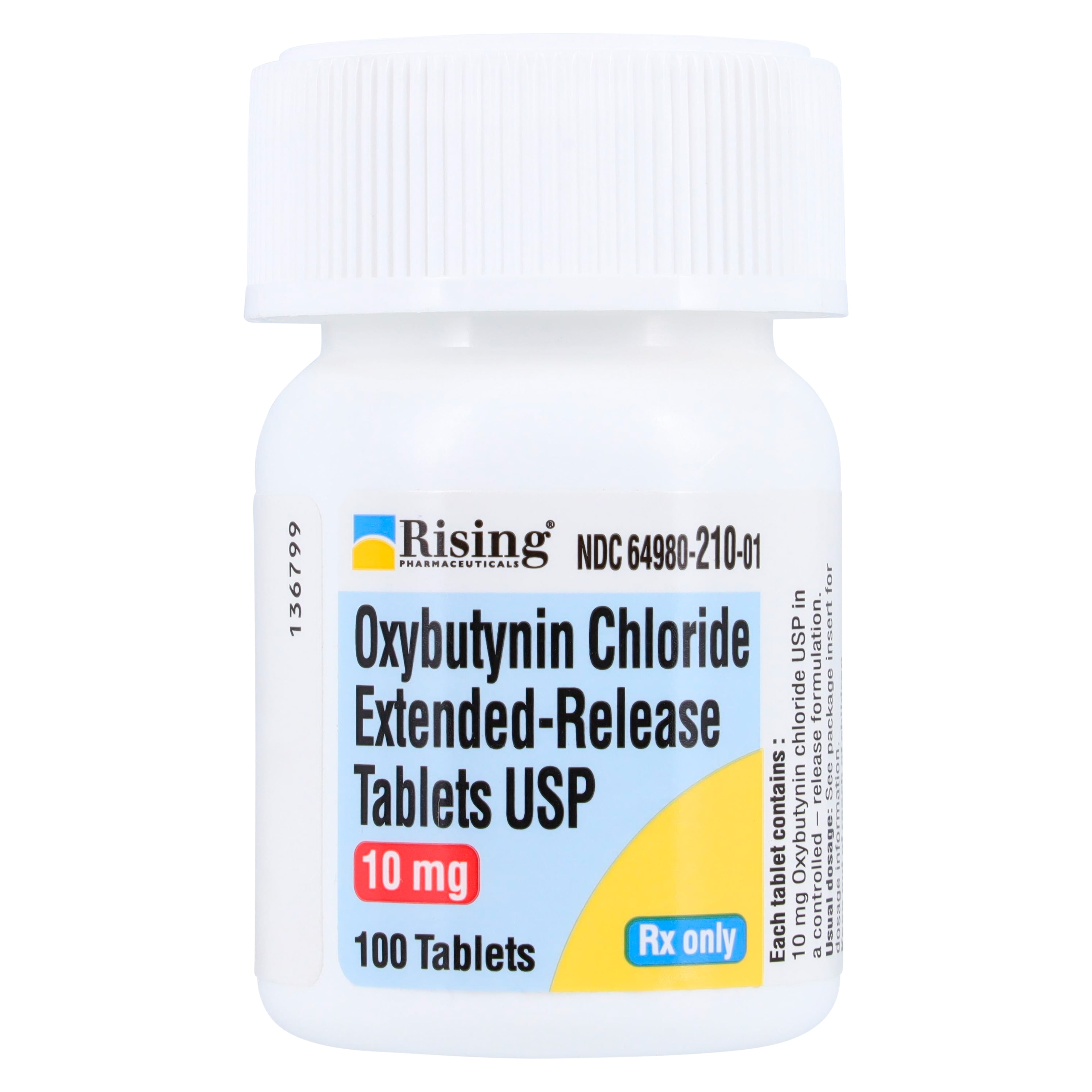 Oxybutynin Chloride ER Tablets 10mg, 100/Bottle, Rising Pharmaceuticals, 01KT0J083A5J4J6XJ6MB7BW2W9
