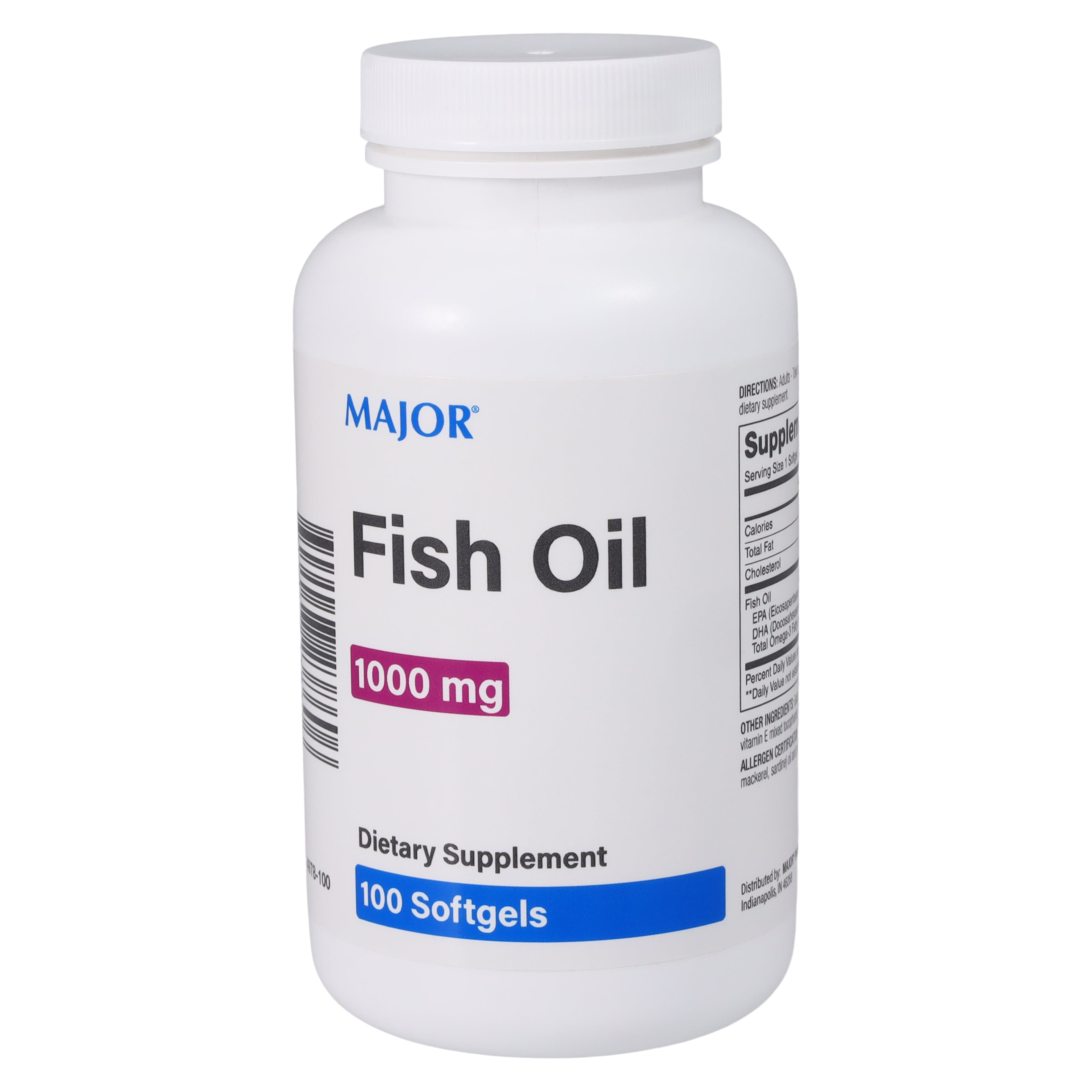 Major Pharmaceuticals Omega-3 EPA Softgels, 1000mg, 100/Bottle