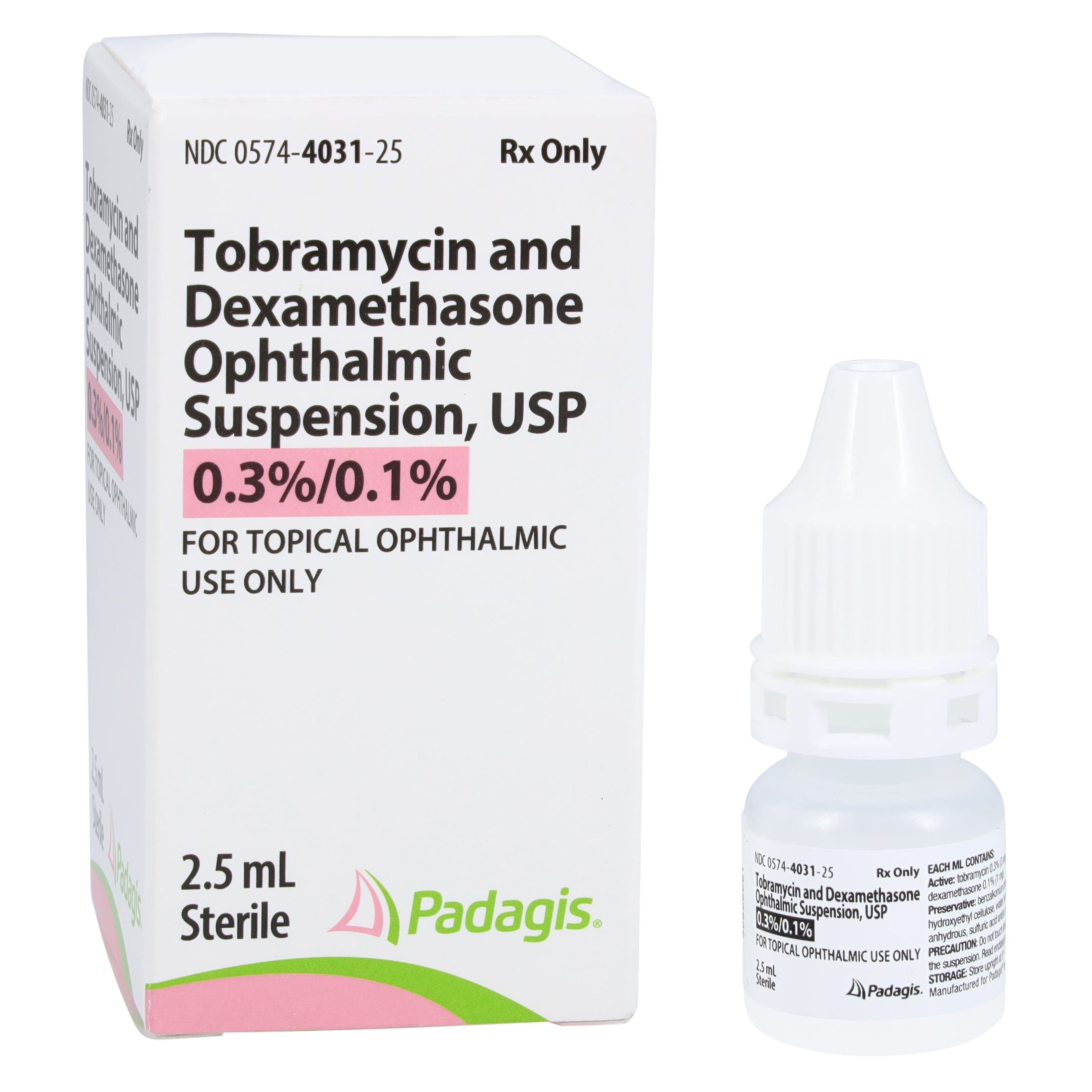 Tobramycin/Dexamethasone Ophthalmic Suspension 0.3%/0.1%, 2.5 mL Bottle