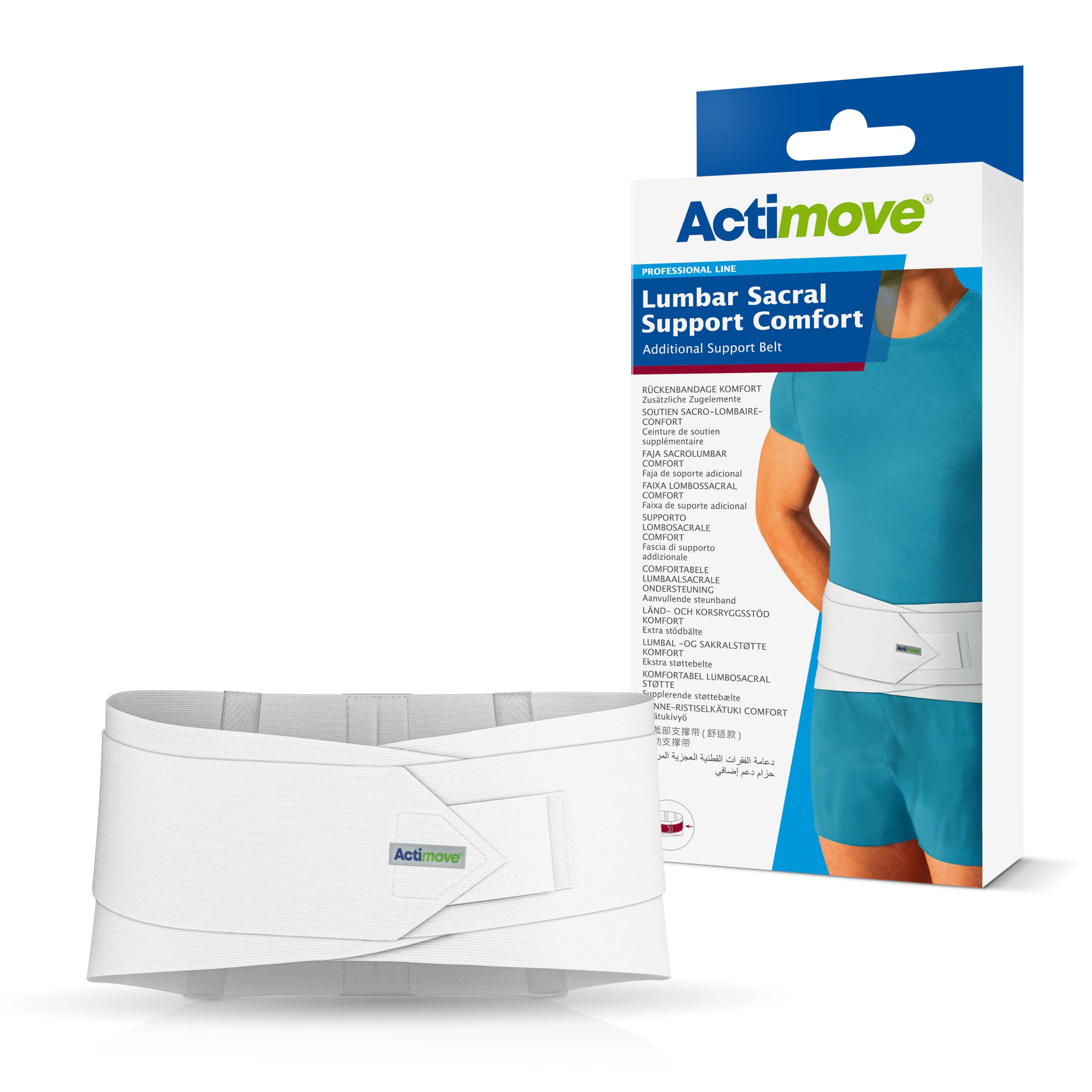 Actimove Compression Support Lumbar Sacral, Universal, Elastic/Neoprene, 32-46"