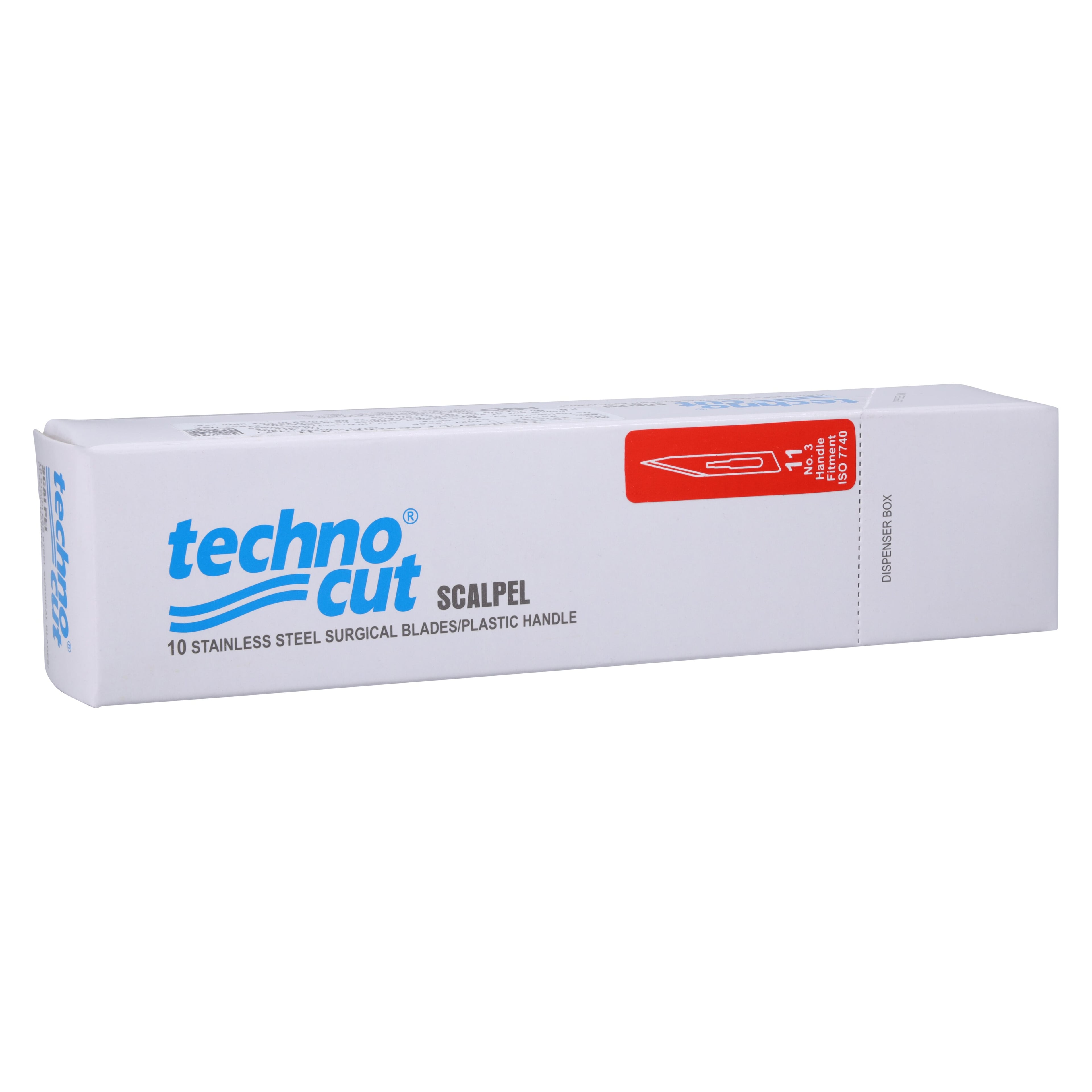 Myco Medical Technocut Disposable Scalpel, Size #11, Sterile, Stainless Steel, 10/Box, 6008T-11