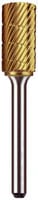 Dedeco Goldies Carbide Bur E-1/2, Titanium Nitride Coated, 1/2" Diameter, 1/4" Shank, 1/Pk
