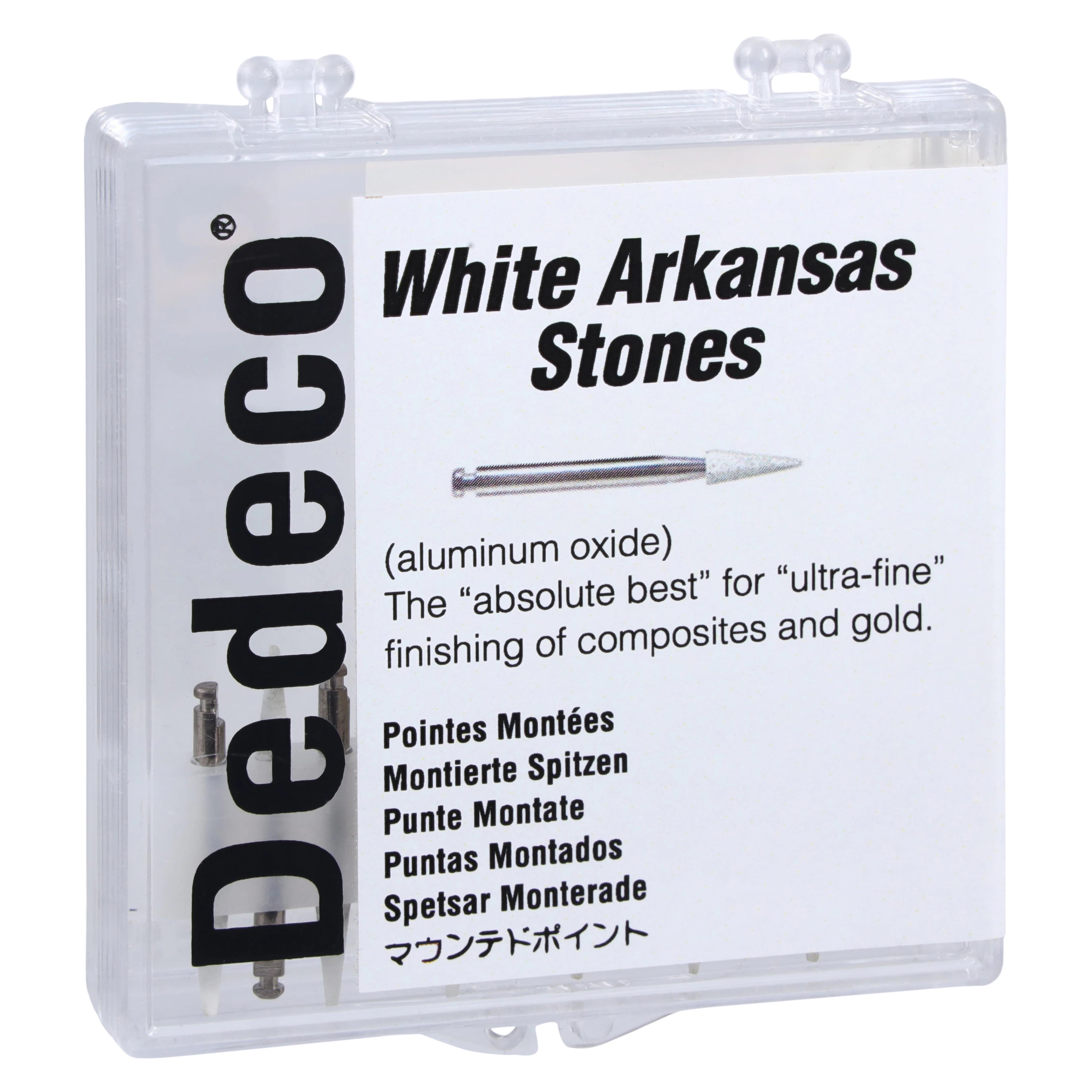 Dedeco White Arkansas Stone, Shape 138 (CN1), Right Angle, Aluminum Oxide, 12/Box