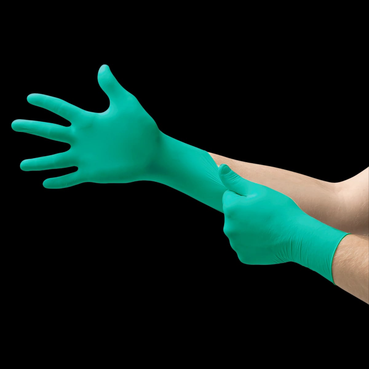 Microflex Neogard Touch 73-737 Neoprene Exam Gloves, Powder-Free, Latex-Free, Non-Sterile, X-Small, Green, 200/Box, 73737060