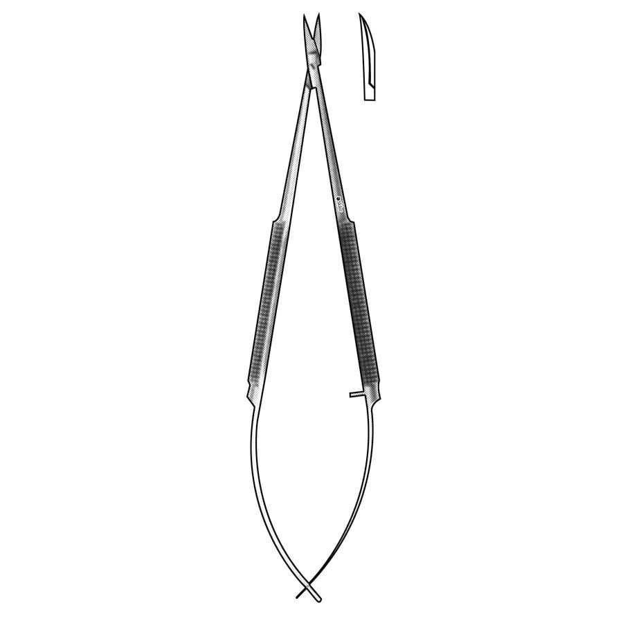 Sklar Instruments Dissecting Scissors, Curved, 6" Stainless Steel, Non-Sterile, Reusable, 14mm Blade