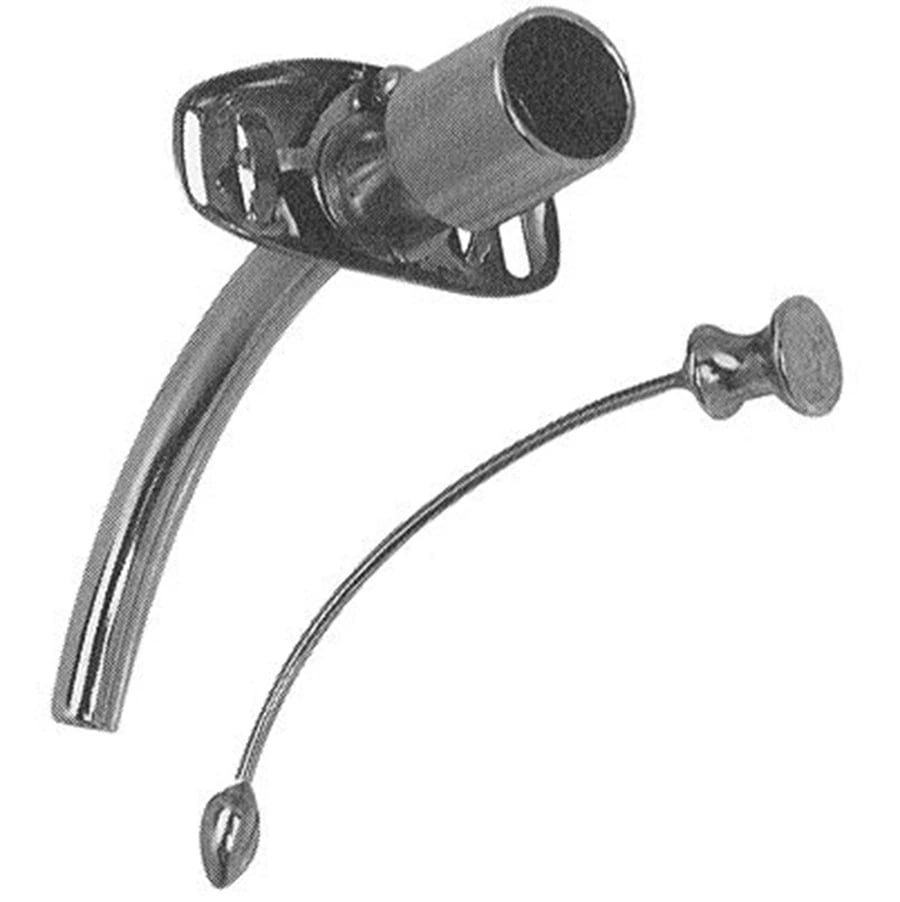 Sklar Instruments Jackson Improved Tracheostomy Tube, #4, 62mm, Reusable, Stainless Steel, with 15mm Adapter