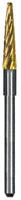 Dedeco Goldies Carbide Bur 41-P, Regular Cut, Handpiece, Titanium Nitride Coated, 1/Pk, 8051