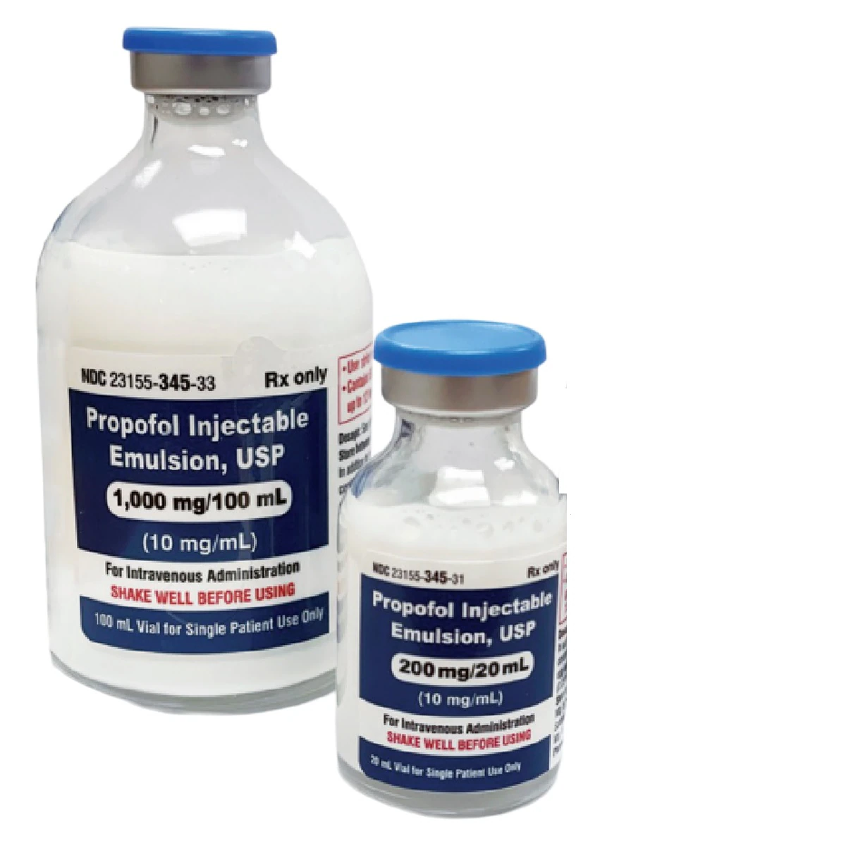 Propofol Injectable Emulsion, USP 10 mg/ml, 100 ml Single Dose Vial, 10/Package