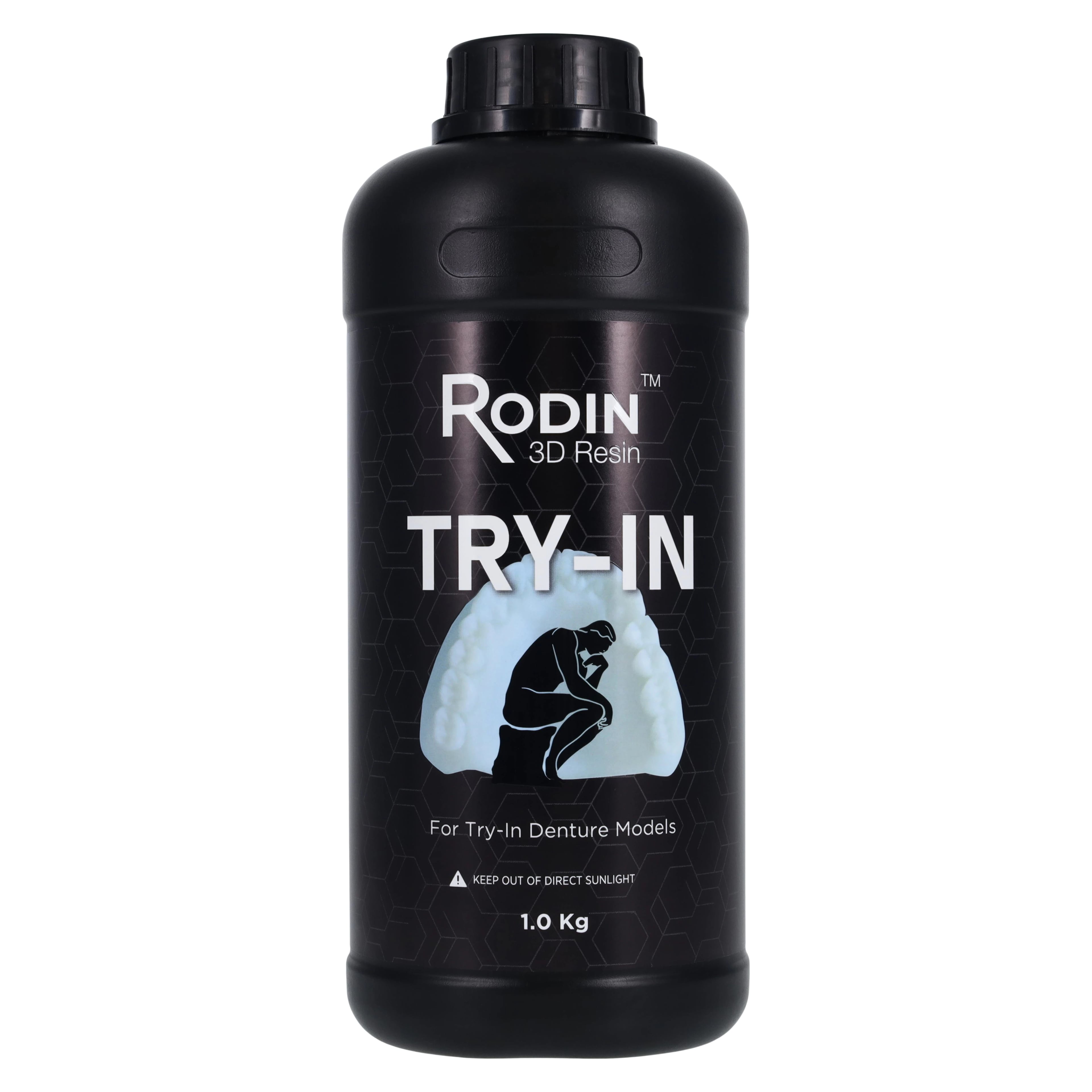 Rodin® Try-In 3D Resin, 1kg Bottle, Off-White, 3DR-TIF