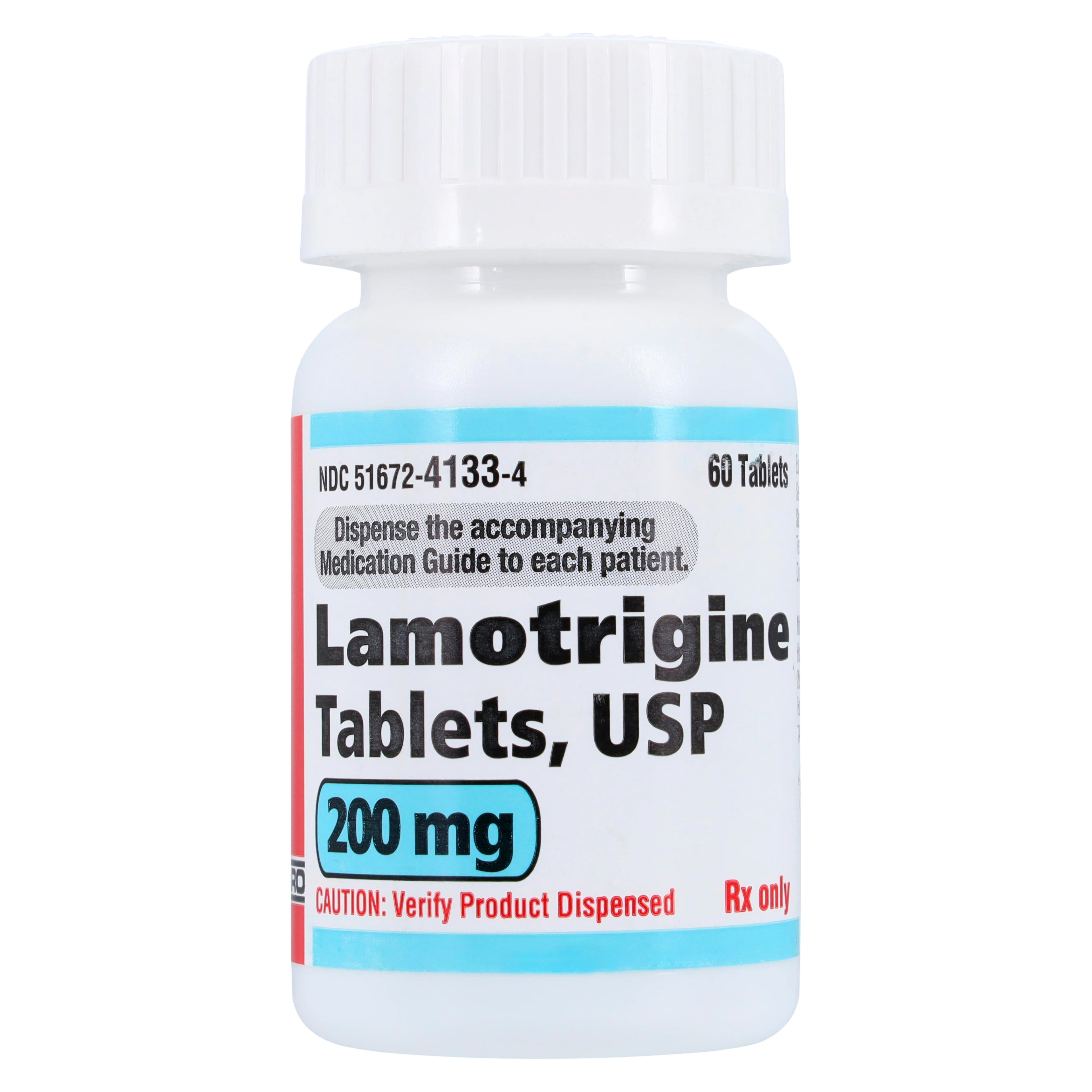 Lamotrigine Tablets 200mg, 60 Count Bottle (Sun Pharmaceutical)