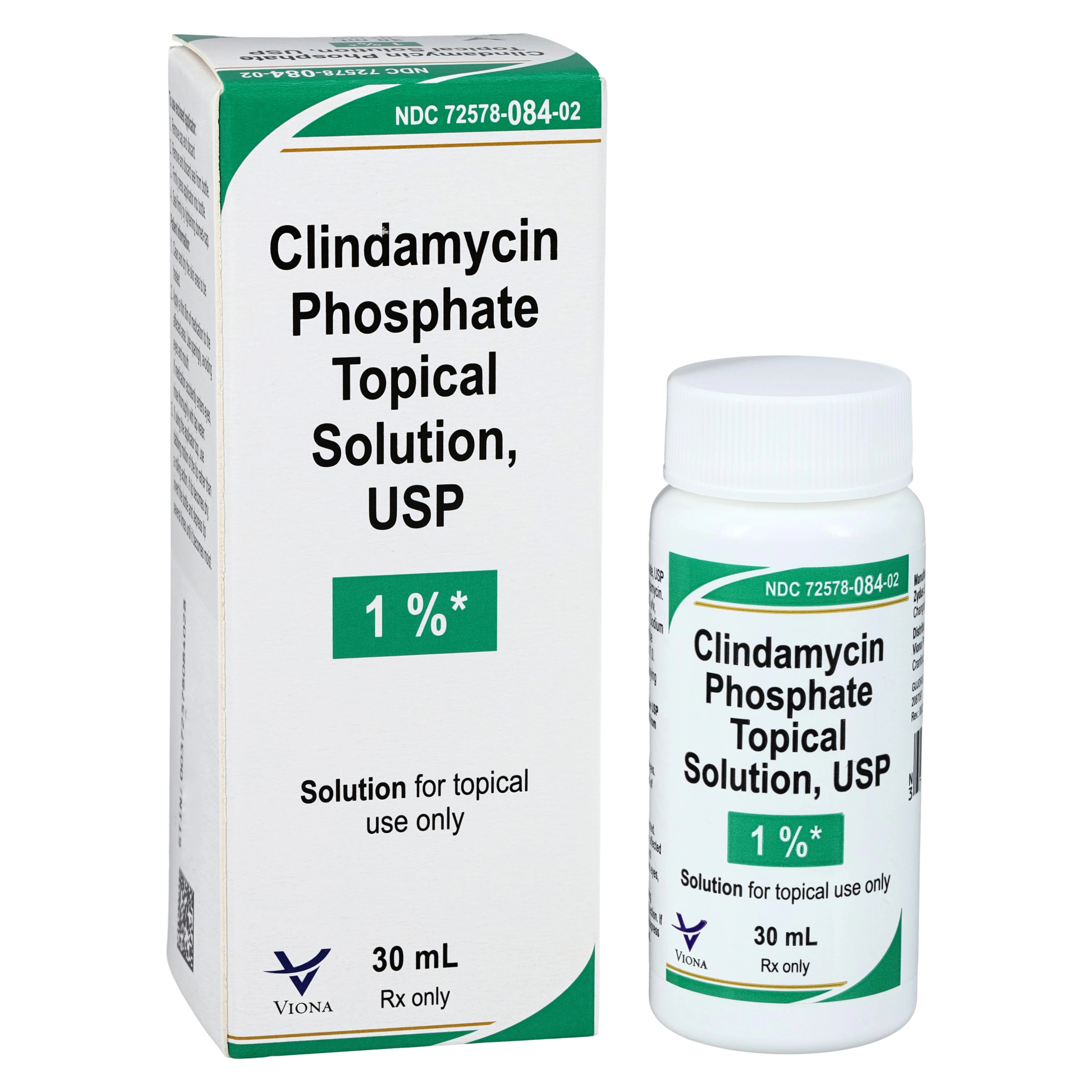 Clindamycin Phosphate Topical Solution 1%, 30 mL Bottle, Viona Pharmaceuticals