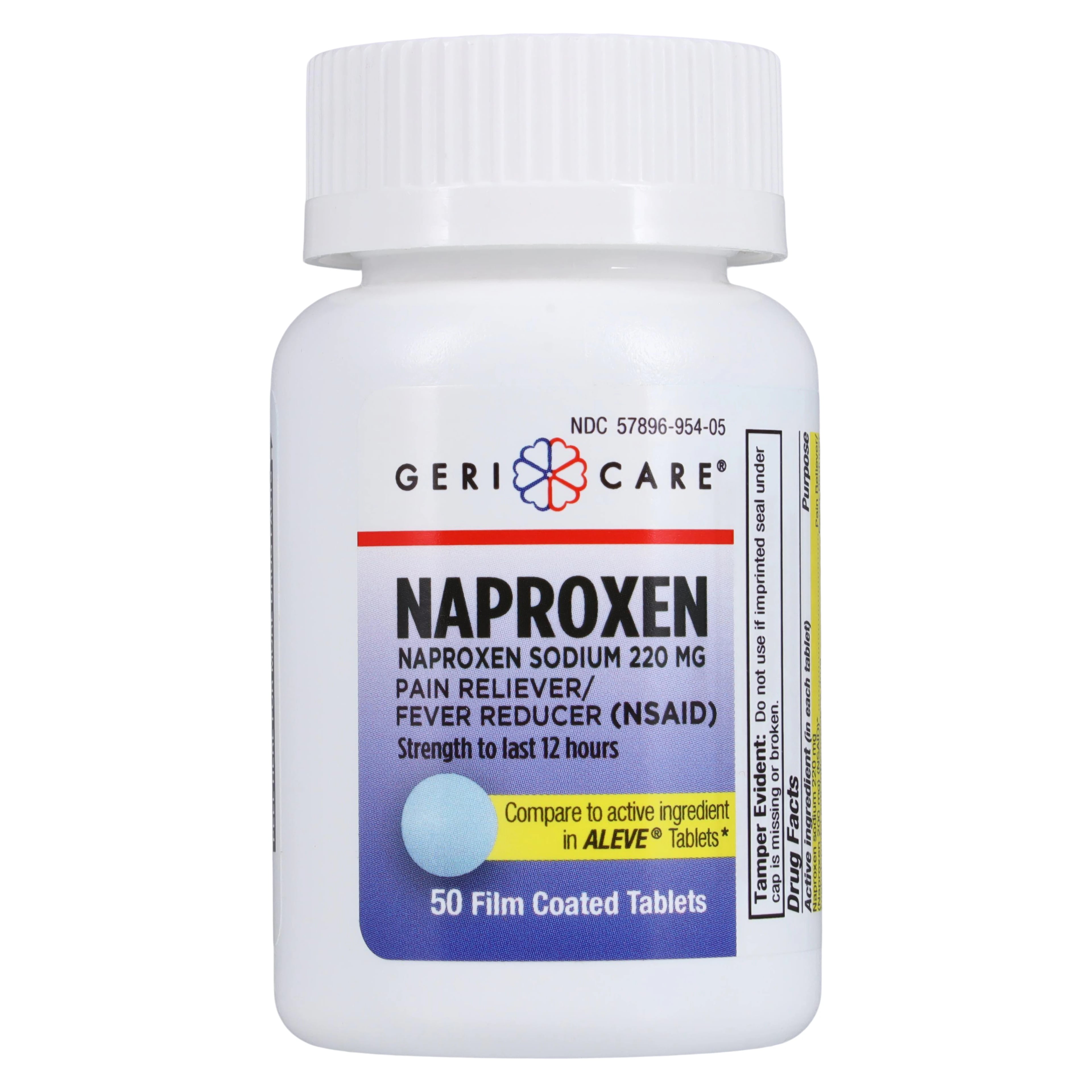Naproxen Sodium Tablets 220mg, 50 Count Bottle (Geri-Care Pharmaceuticals)