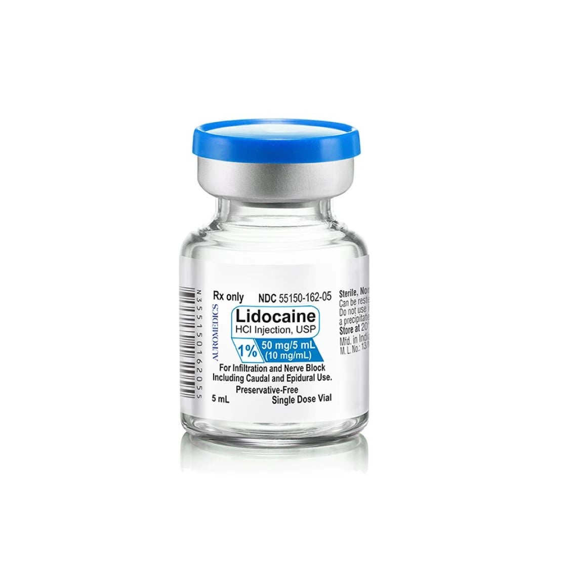 Lidocaine HCl Injection 1% Preservative Free SDV 5mL, 10/Package