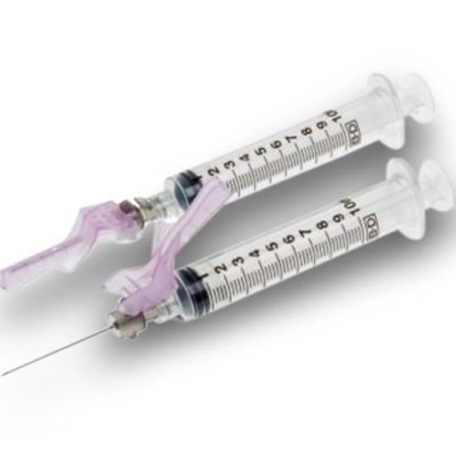 BD Eclipse Syringe with Needle, 10cc, 21G x 1-1/2", Safety, Low Dead Space, 50/Box