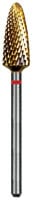 Dedeco Euro Goldies Carbide Bur, Fine Crosscut (EF), HP, #G251EF/060L, 6.0 mm Diameter, Titanium Nitride Coated, Single Bur