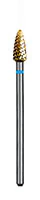 Dedeco Euro Goldies Carbide Bur, Regular Cross Cut, HP, #G078E/040, 4.0 mm Diameter, Titanium Nitride Coated, Single Bur