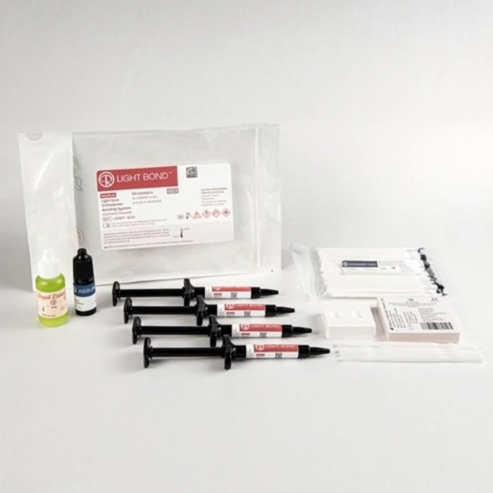 Reliance Light Bond Orthodontic Bracket Adhesive, Light Cure, Regular Kit, Push Syringe, 1/Kit