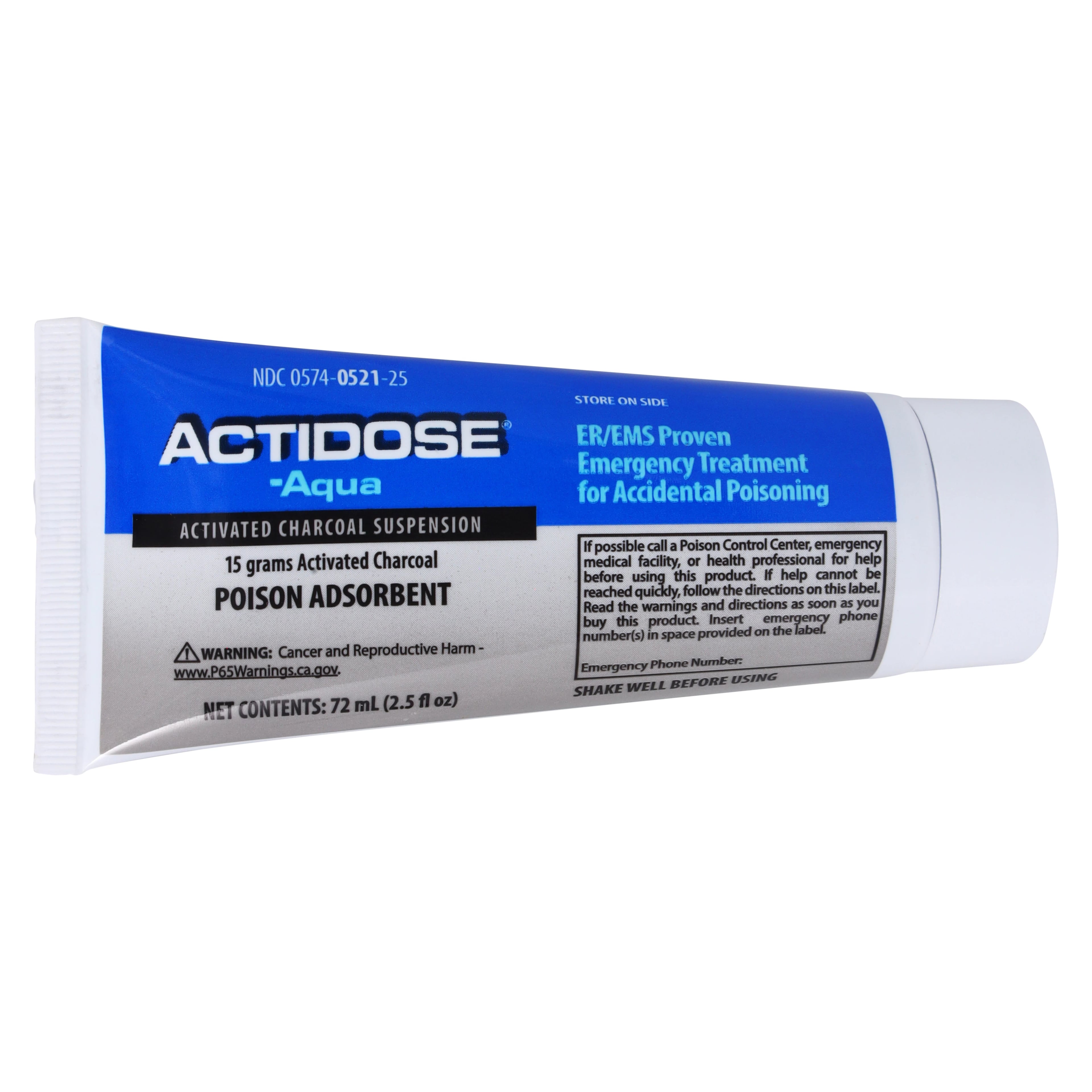 Activated Charcoal Oral Suspension, 15g, 72mL/Tube