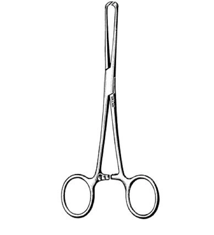 Sklar Allis Tissue Grasping Forceps, 3x4 Teeth, Straight, 6" Stainless Steel, Non-Sterile, Each