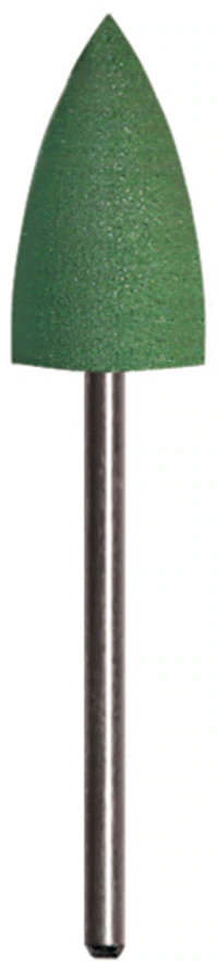 Dedeco Classic Rubber Polishers, Jumbo, Green, Coarse Grit, Shape D, HP Shank 3/32", 5/Pkg