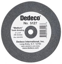 Dedeco Traditional Lathe Wheel, Black Medium, 3" x 3/8", 1/Pk