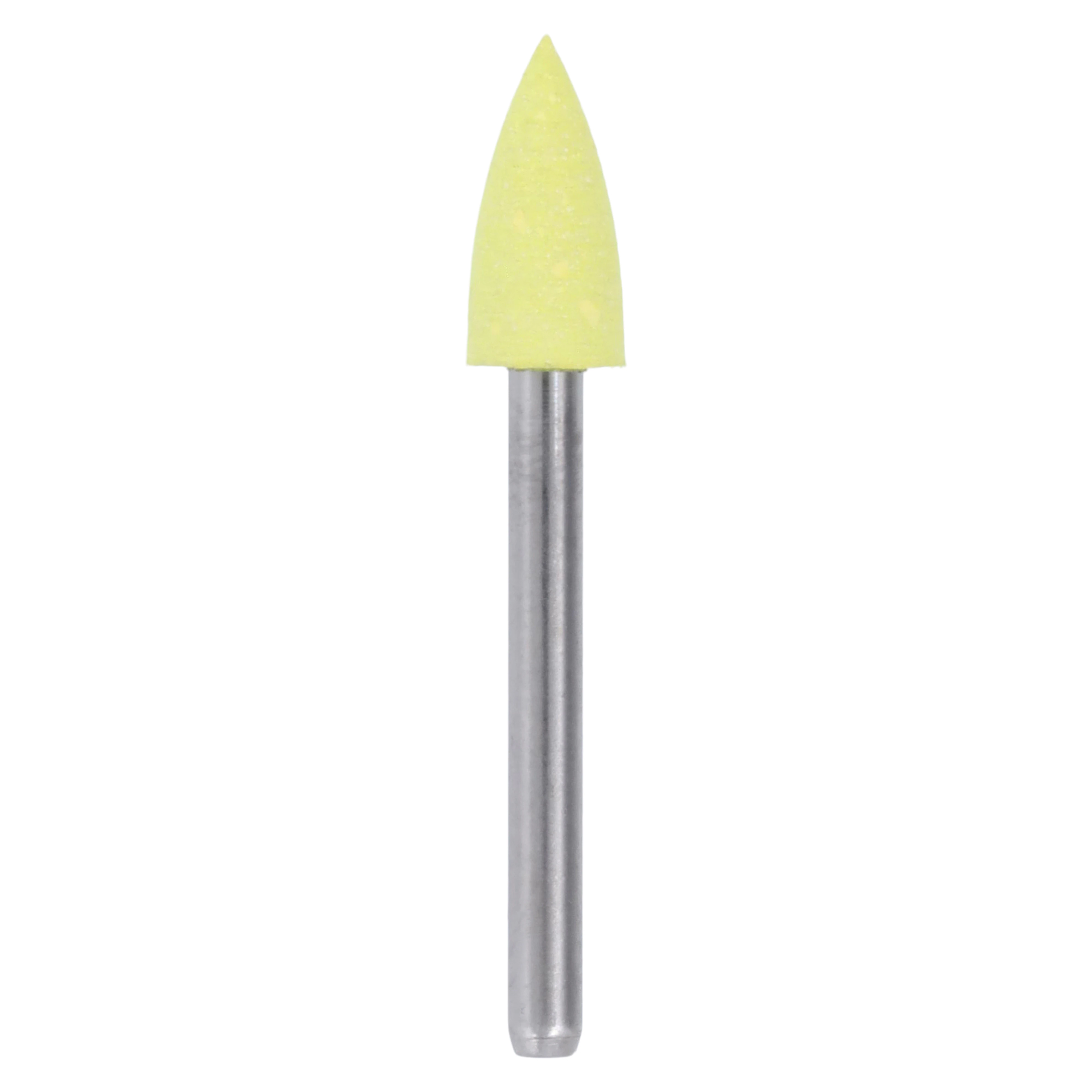 Dedeco Hi-Glaze Diamond-Filled Silicone Porcelain Midget Polisher, Fine Grit, FG Mini, Yellow, 3/Box, 1150