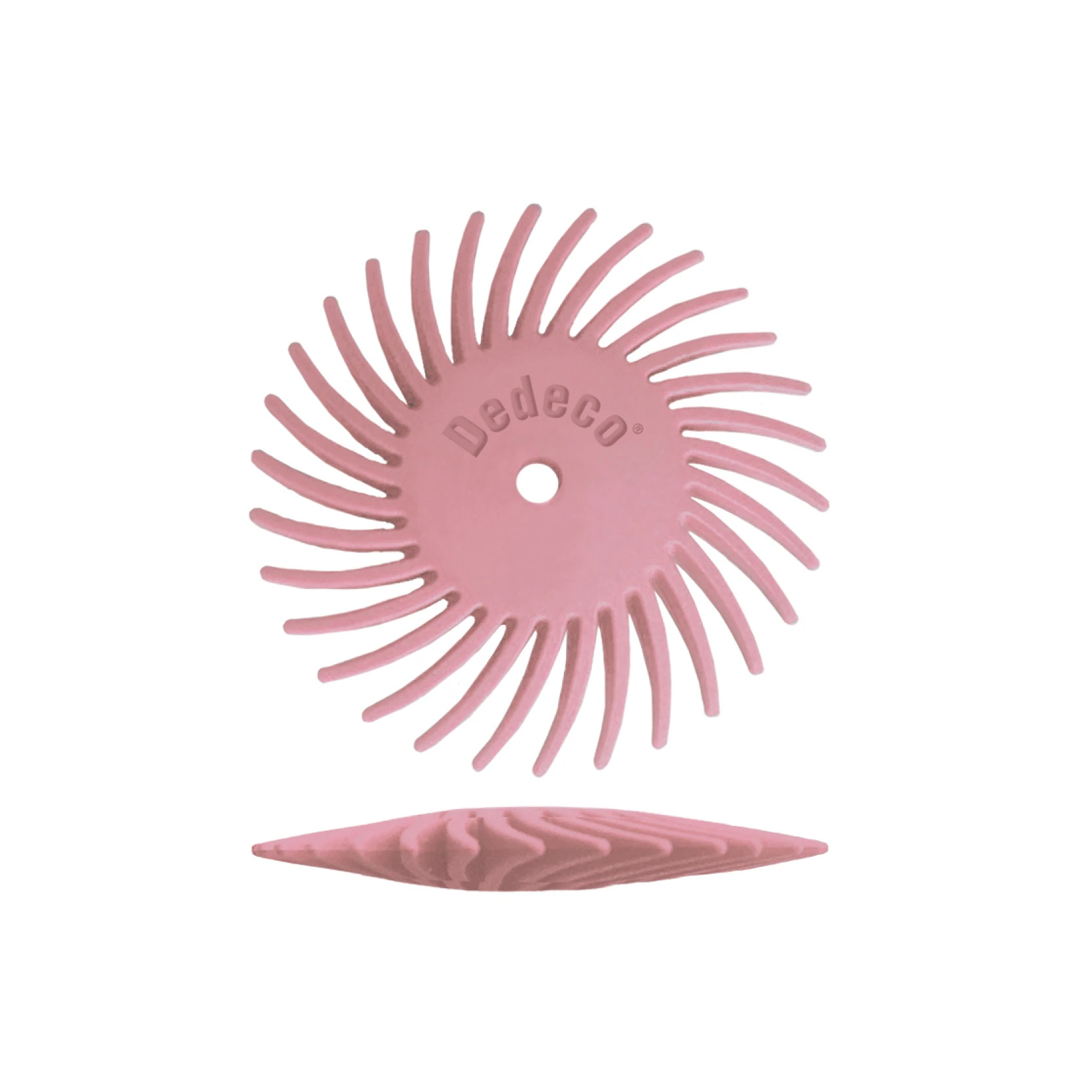 Dedeco Sunburst 7/8" Knife Edge Finishing & Polishing Abrasive, Extra Fine, White, 12/Pkg